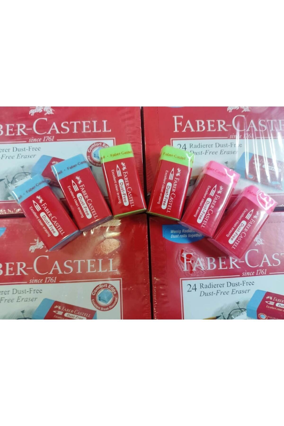 پاک‌کن‌های رنگی فابر کاستل – بسته ۶ عددی (سایز متوسط)