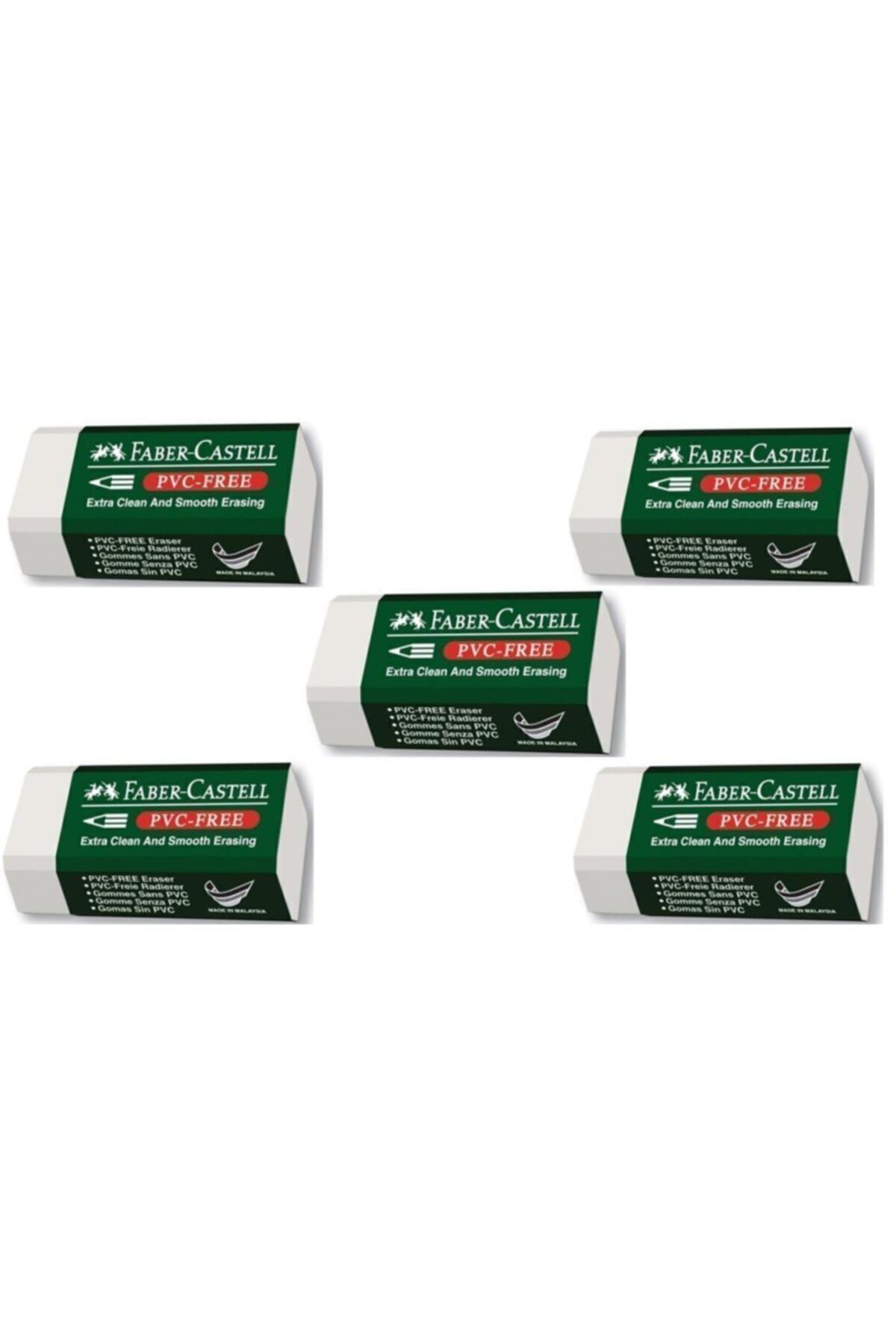 پاک‌کن سفید فابر کاستل بدون PVC شماره 30 – بسته 5 عددی (کوچک)