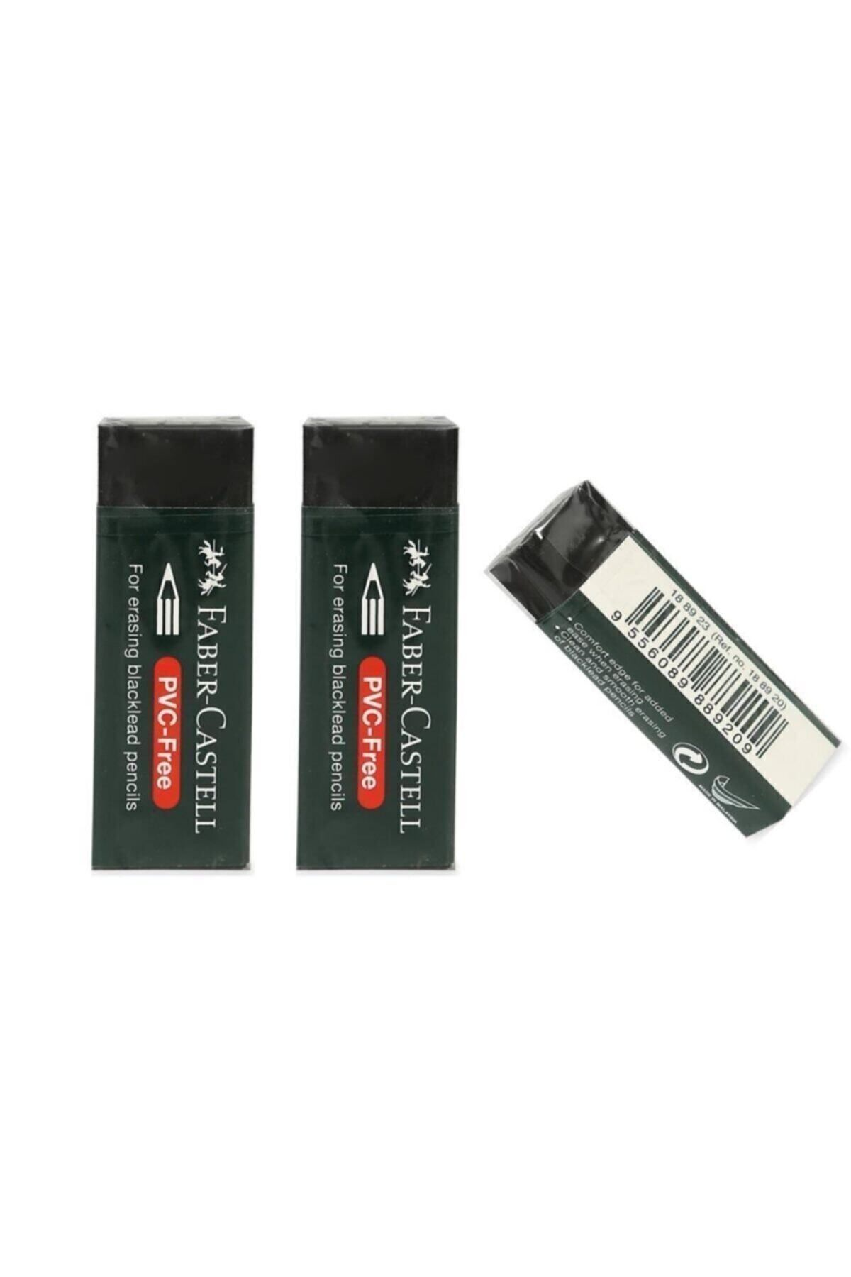 پاک‌کن مشکی بدون PVC فابر کاستل شماره 20 (بسته 2 عددی)